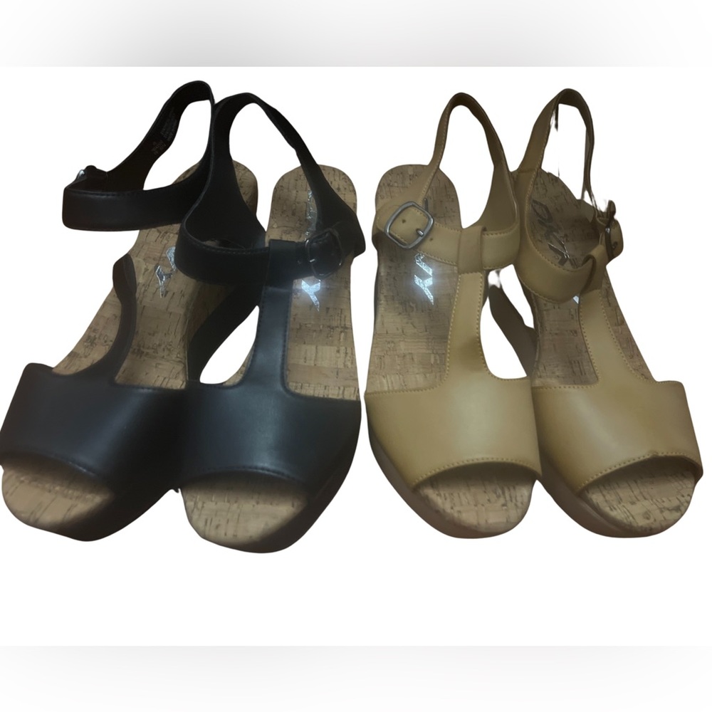 DKNY strappy adjustable platform sandals